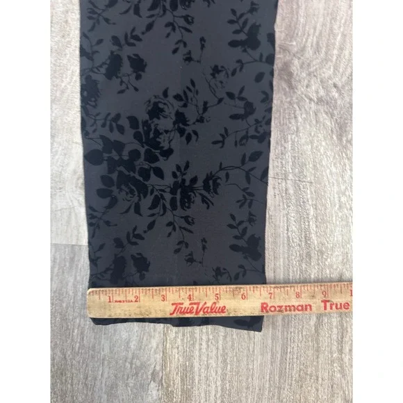 Chicos So Slimming Juliet Flocked Blooms Ankle Pant Black Floral Size 12 NWT - Picture 11 of 11